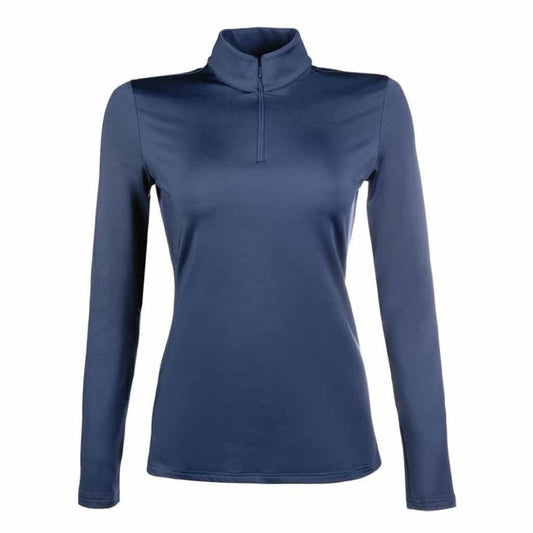 Het HKM Baselayer Basic Shirt Donkerblauw is een ademend en elastisch trainingsshirt met lange mouwen. Comfortabel, warm en ideaal als baselayer voor paardrijden en sport.