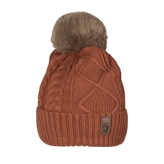 Ontdek de Horka Gebreide Muts bij Livin Horse Shop. Fleece gevoerde wintermuts met pompom van imitatiebont voor extra warmte en stijlvolle uitstraling.
