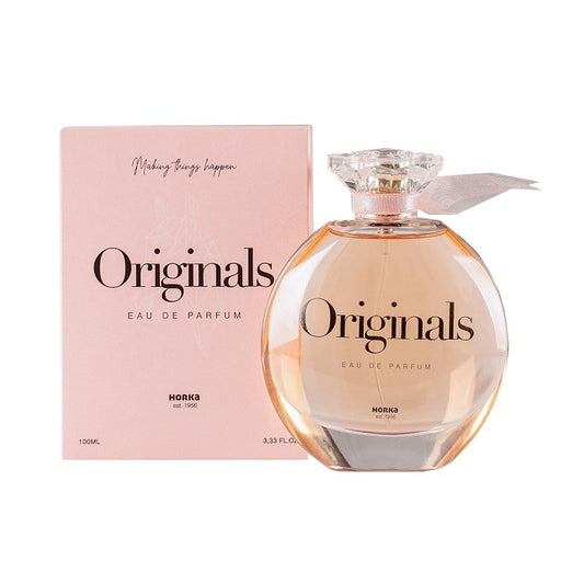 Vier 65 jaar Horka met de Originals Eau de Parfum. Een bloemige, frisse parfum voor de sportieve, zelfverzekerde vrouw. Diamantskop fles en luxe uitstraling.
