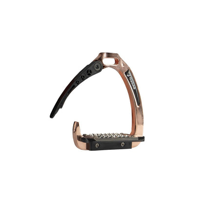 Stijlvolle veiligheid met Horka 5 Star stijgbeugels in rosegold. Met automatisch scharnier, antislip zool en sterk aluminium frame. Elegant & functioneel.