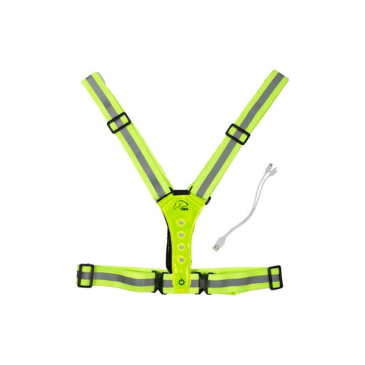 Blijf veilig tijdens avondritten of wandelingen met je hond. LED veiligheidsvest voor ruiters, 360° zicht, reflecterend, waterdicht en USB-oplaadbaar. Shop bij Livin Horse Shop!