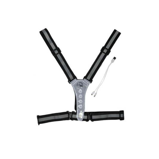 Blijf veilig tijdens avondritten of wandelingen met je hond. LED veiligheidsvest voor ruiters, 360° zicht, reflecterend, waterdicht en USB-oplaadbaar. Shop bij Livin Horse Shop!