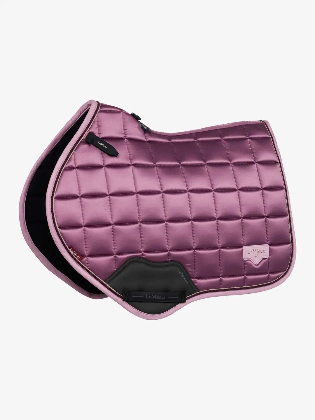 LeMieux Loire Classic Close Contact Square Mallow: luxe springzadeldek met bamboevoering, hoge schoftvorm en zachte binding. Bestel bij Livin Horse Shop!