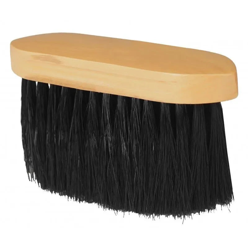 Borstel Hout Zacht Zwart. Horka houten borstel met lange, zachte haren voor paard of pony. Comfortabel & stijlvol. Nu verkrijgbaar bij Livin Horse Shop!