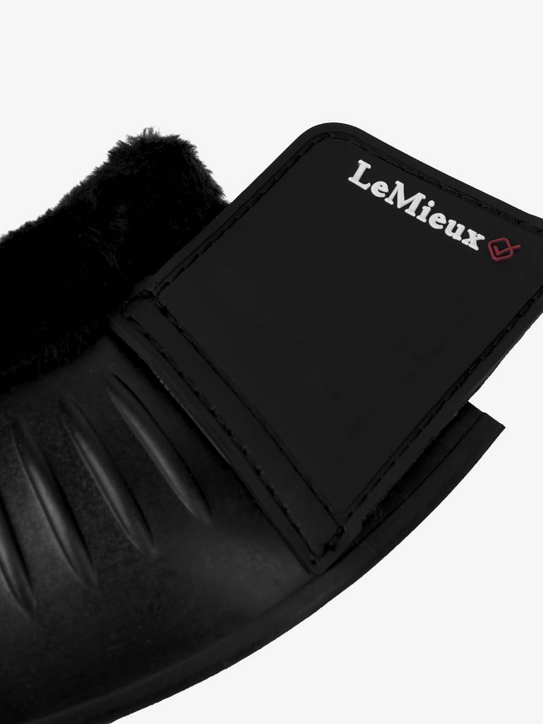 LeMieux Springschoenen Rubber Bell Boots with Fleece Black