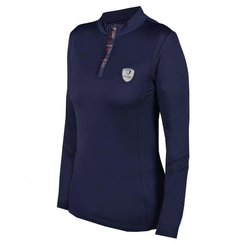 Horka Dames Shirt Pully Grace Blauw. Horka Dames Shirt Pully Grace blauw is een ademend, sneldrogend ruitershirt met Polygiene behandeling en korte rits. Comfortabel, fris en ideaal voor elke ruiter.