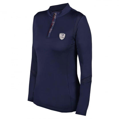 Horka Dames Shirt Pully Grace Blauw. Horka Dames Shirt Pully Grace blauw is een ademend, sneldrogend ruitershirt met Polygiene behandeling en korte rits. Comfortabel, fris en ideaal voor elke ruiter.